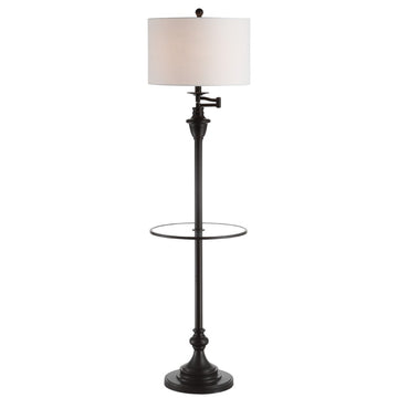 Cora 60" Metal/Glass LED Side Table and Floor Lamp - JONATHAN Y